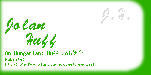 jolan huff business card